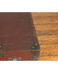 Qing Dynasty Period 19th Century Brown Leather Trunk with Brass Hardware-13. Asian & Chinese Furniture, Art, Antiques, Vintage Home Décor for sale at FEA Home