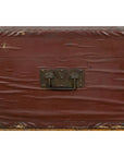 Qing Dynasty Period 19th Century Brown Leather Trunk with Brass Hardware-5. Asian & Chinese Furniture, Art, Antiques, Vintage Home Décor for sale at FEA Home