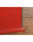 Chinese Qing Dynasty Period 19th Century Red Lacquer Trunk with Metal Edging-10. Asian & Chinese Furniture, Art, Antiques, Vintage Home Décor for sale at FEA Home