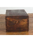 Antique Chinese Wooden Trunk with Ornate Brass Lock-14. Asian & Chinese Furniture, Art, Antiques, Vintage Home Décor for sale at FEA Home