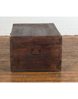 Antique Chinese Wooden Trunk with Ornate Brass Lock-17. Asian & Chinese Furniture, Art, Antiques, Vintage Home Décor for sale at FEA Home