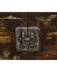 Chinese Late Qing Dynasty Dark Lacquer Low Cabinet with Architecture Motifs-12. Asian & Chinese Furniture, Art, Antiques, Vintage Home Décor for sale at FEA Home