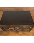 Chinese Late Qing Dynasty Dark Lacquer Low Cabinet with Architecture Motifs-6. Asian & Chinese Furniture, Art, Antiques, Vintage Home Décor for sale at FEA Home