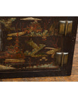 Chinese Late Qing Dynasty Dark Lacquer Low Cabinet with Architecture Motifs-7. Asian & Chinese Furniture, Art, Antiques, Vintage Home Décor for sale at FEA Home