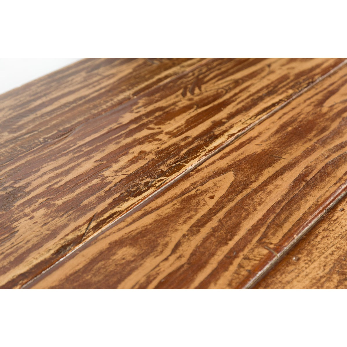 19th Century Country Farmhouse Table with Trestle Base and Distressed Finish-9. Asian & Chinese Furniture, Art, Antiques, Vintage Home Décor for sale at FEA Home