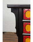 Chinese Qing Dynasty 19th Century Long Polychrome Sideboard with 12 Drawers-10. Asian & Chinese Furniture, Art, Antiques, Vintage Home Décor for sale at FEA Home