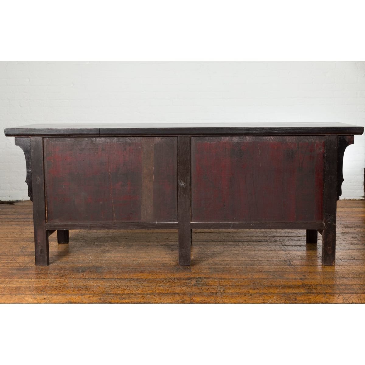 Chinese Qing Dynasty 19th Century Long Polychrome Sideboard with 12 Drawers-17. Asian & Chinese Furniture, Art, Antiques, Vintage Home Décor for sale at FEA Home