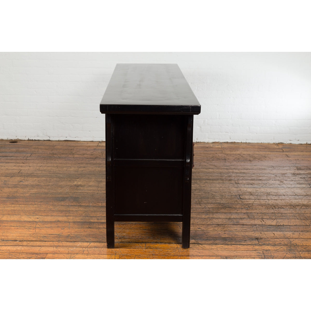 Chinese Qing Dynasty 19th Century Long Polychrome Sideboard with 12 Drawers-5. Asian & Chinese Furniture, Art, Antiques, Vintage Home Décor for sale at FEA Home