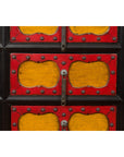 Chinese Qing Dynasty 19th Century Long Polychrome Sideboard with 12 Drawers-9. Asian & Chinese Furniture, Art, Antiques, Vintage Home Décor for sale at FEA Home