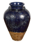 Large Antique 19th Century Thai Cobalt Blue Martaban Jar with Dragon Motif-1. Asian & Chinese Furniture, Art, Antiques, Vintage Home Décor for sale at FEA Home