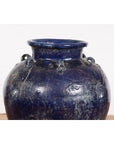 Large Antique 19th Century Thai Cobalt Blue Martaban Jar with Dragon Motif-4. Asian & Chinese Furniture, Art, Antiques, Vintage Home Décor for sale at FEA Home