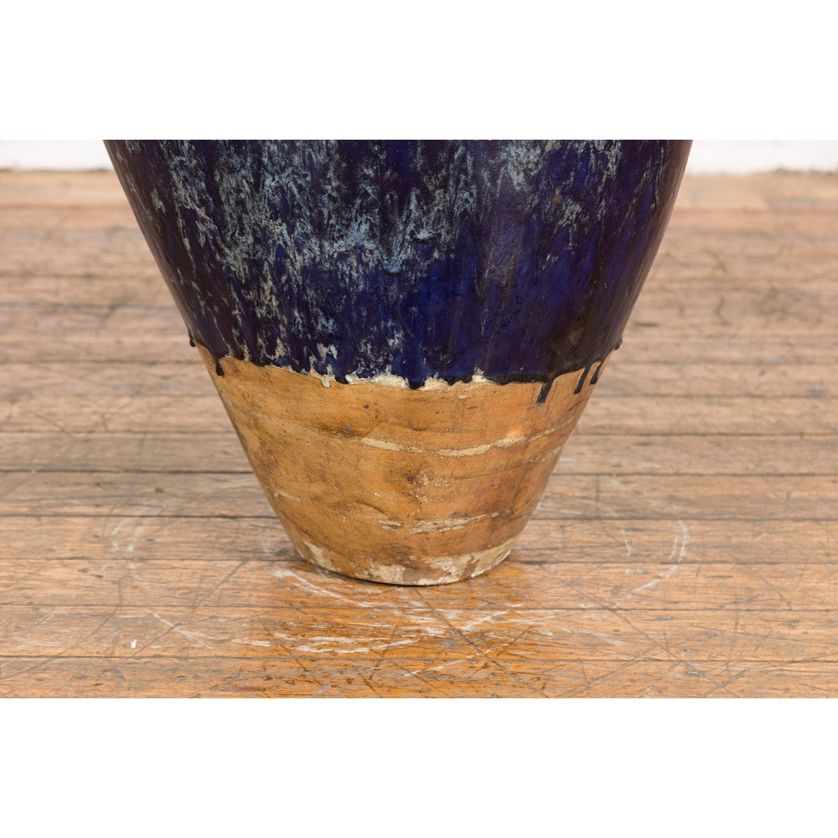 Large Antique 19th Century Thai Cobalt Blue Martaban Jar with Dragon Motif-6. Asian & Chinese Furniture, Art, Antiques, Vintage Home Décor for sale at FEA Home