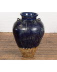 Large Antique 19th Century Thai Cobalt Blue Martaban Jar with Dragon Motif-9. Asian & Chinese Furniture, Art, Antiques, Vintage Home Décor for sale at FEA Home
