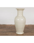 Oversized Chinese Vintage Altar Vase with Blanc de Chine Finish and Flaring Neck-11. Asian & Chinese Furniture, Art, Antiques, Vintage Home Décor for sale at FEA Home