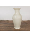 Oversized Chinese Vintage Altar Vase with Blanc de Chine Finish and Flaring Neck-12. Asian & Chinese Furniture, Art, Antiques, Vintage Home Décor for sale at FEA Home