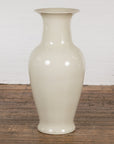 Oversized Chinese Vintage Altar Vase with Blanc de Chine Finish and Flaring Neck-2. Asian & Chinese Furniture, Art, Antiques, Vintage Home Décor for sale at FEA Home