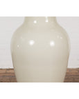 Oversized Chinese Vintage Altar Vase with Blanc de Chine Finish and Flaring Neck-7. Asian & Chinese Furniture, Art, Antiques, Vintage Home Décor for sale at FEA Home