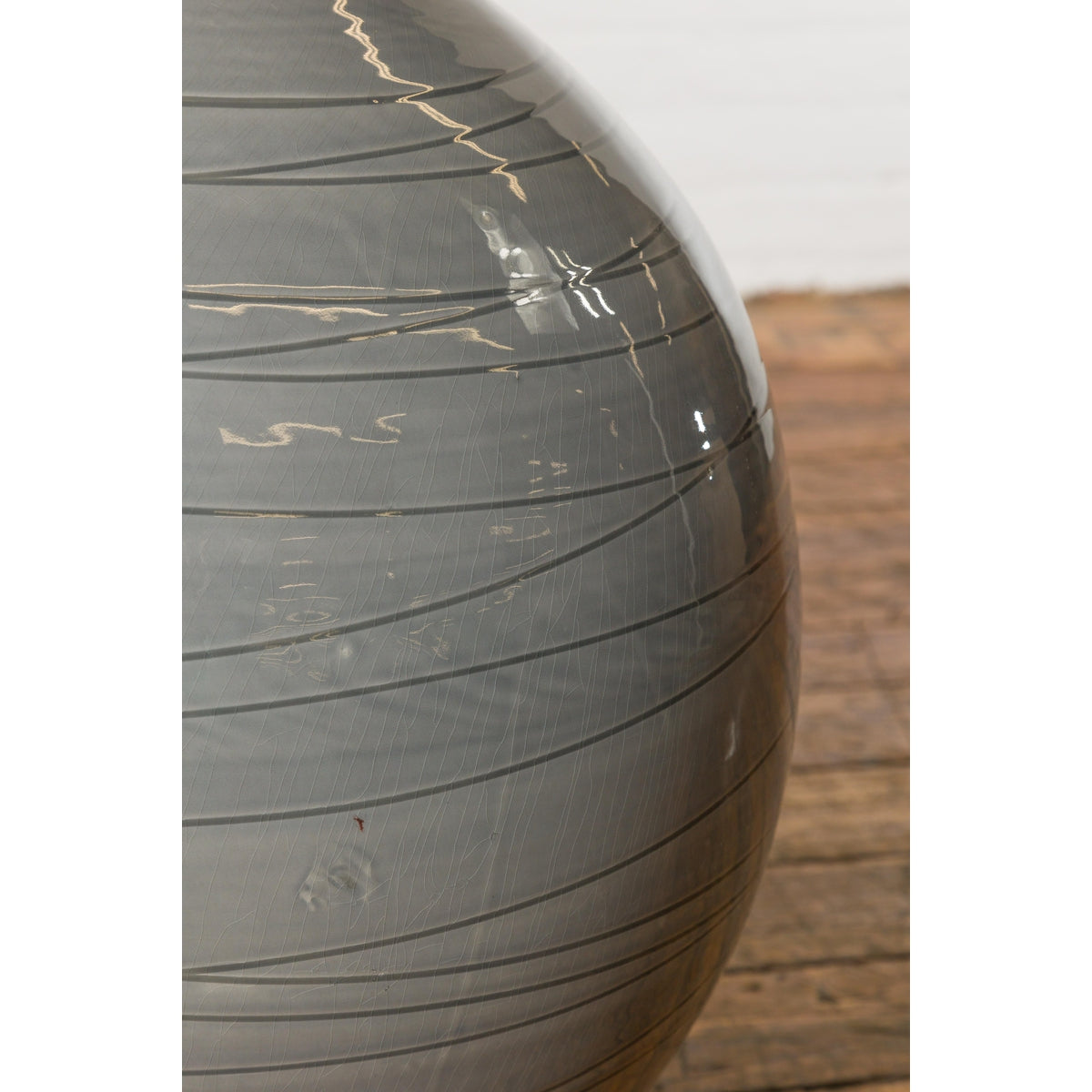 Silver Grey Glazed Ceramic Vase-10. Asian & Chinese Furniture, Art, Antiques, Vintage Home Décor for sale at FEA Home