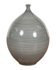 Silver Grey Glazed Ceramic Vase-16. Asian & Chinese Furniture, Art, Antiques, Vintage Home Décor for sale at FEA Home