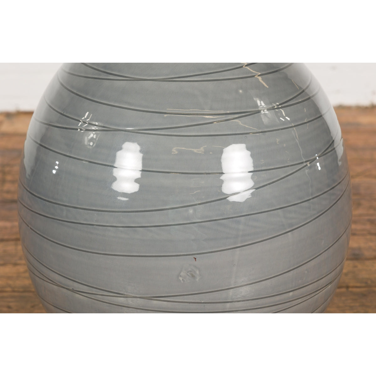 Silver Grey Glazed Ceramic Vase-6. Asian & Chinese Furniture, Art, Antiques, Vintage Home Décor for sale at FEA Home