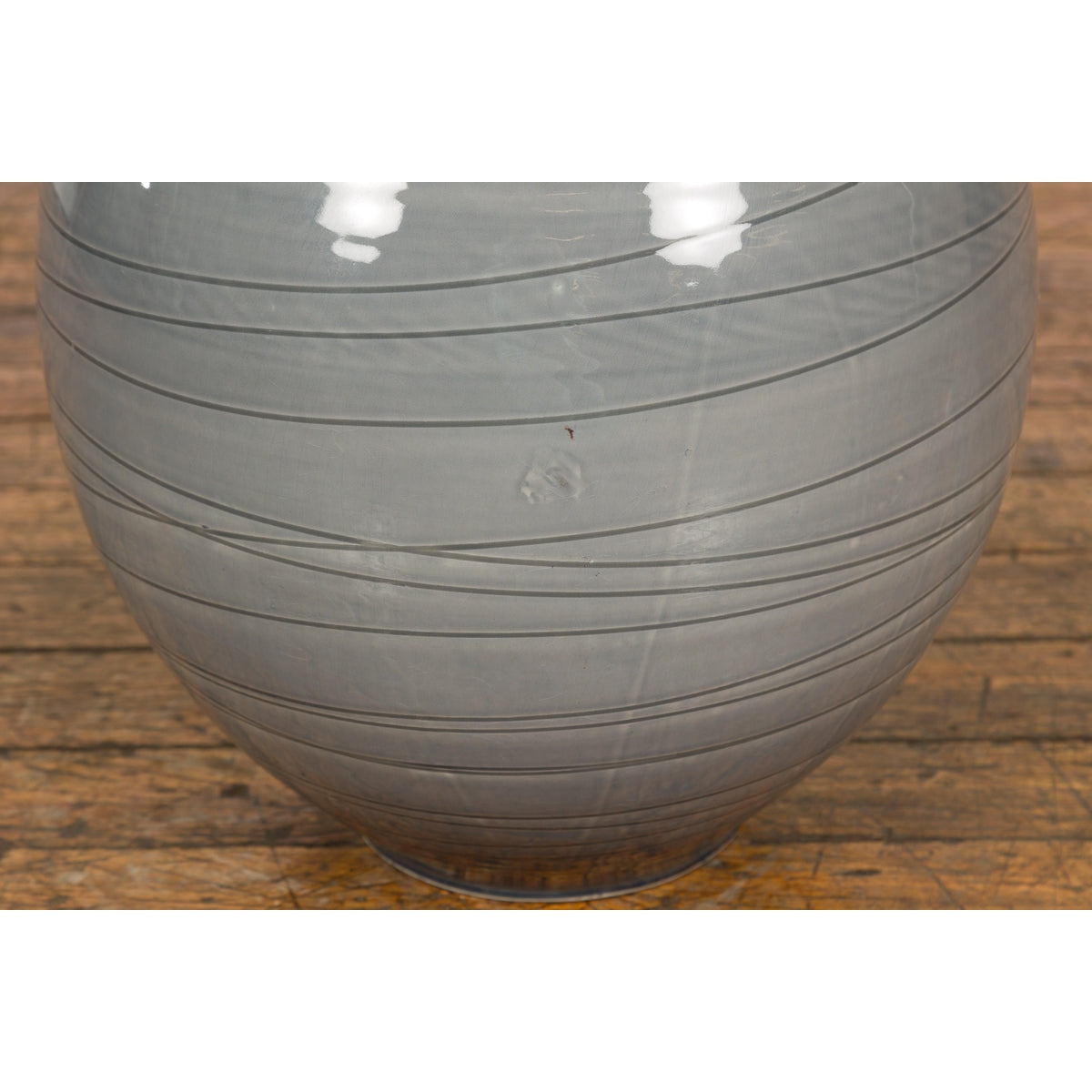 Silver Grey Glazed Ceramic Vase-7. Asian & Chinese Furniture, Art, Antiques, Vintage Home Décor for sale at FEA Home