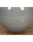 Silver Grey Glazed Ceramic Vase-7. Asian & Chinese Furniture, Art, Antiques, Vintage Home Décor for sale at FEA Home