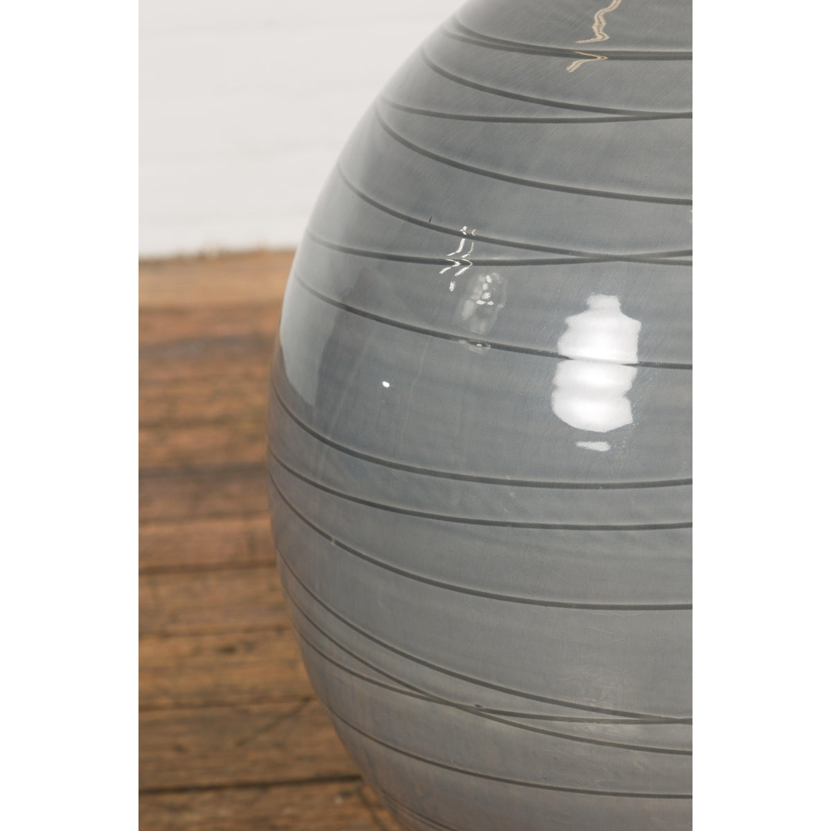 Silver Grey Glazed Ceramic Vase-9. Asian & Chinese Furniture, Art, Antiques, Vintage Home Décor for sale at FEA Home