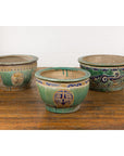 19th Century Antique Green and Blue Garden Planter-19. Asian & Chinese Furniture, Art, Antiques, Vintage Home Décor for sale at FEA Home