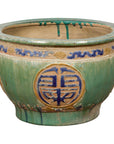 19th Century Antique Green and Blue Garden Planter-1. Asian & Chinese Furniture, Art, Antiques, Vintage Home Décor for sale at FEA Home