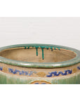 19th Century Antique Green and Blue Garden Planter-7. Asian & Chinese Furniture, Art, Antiques, Vintage Home Décor for sale at FEA Home