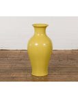 Chinese Vintage Altar Vase with Yellow Crackle Finish and Flaring Neck-13. Asian & Chinese Furniture, Art, Antiques, Vintage Home Décor for sale at FEA Home