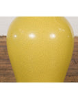 Chinese Vintage Altar Vase with Yellow Crackle Finish and Flaring Neck-9. Asian & Chinese Furniture, Art, Antiques, Vintage Home Décor for sale at FEA Home