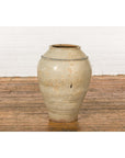Antique Chinese Glazed Ceramic Storage Jar with Blue Painted Motifs-10. Asian & Chinese Furniture, Art, Antiques, Vintage Home Décor for sale at FEA Home