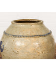 Antique Chinese Glazed Ceramic Storage Jar with Blue Painted Motifs-13. Asian & Chinese Furniture, Art, Antiques, Vintage Home Décor for sale at FEA Home