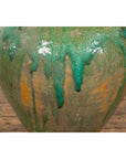 Orange & Brown Antique Jar with Green Drips-11. Asian & Chinese Furniture, Art, Antiques, Vintage Home Décor for sale at FEA Home