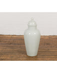 White Porcelain Vintage Vase with Lid-17. Asian & Chinese Furniture, Art, Antiques, Vintage Home Décor for sale at FEA Home