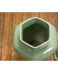 Vintage Celadon Colour Altar Vase with Bud Top and Crackle Design-7. Asian & Chinese Furniture, Art, Antiques, Vintage Home Décor for sale at FEA Home