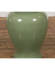 Chinese Lidded Altar Vase with Green Celadon Glaze and Guardian Lion Motif-9. Asian & Chinese Furniture, Art, Antiques, Vintage Home Décor for sale at FEA Home