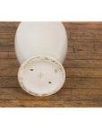 White Vintage Vase Curved Body & Flared Neck-14. Asian & Chinese Furniture, Art, Antiques, Vintage Home Décor for sale at FEA Home