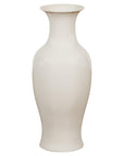White Vintage Vase Curved Body & Flared Neck-1. Asian & Chinese Furniture, Art, Antiques, Vintage Home Décor for sale at FEA Home