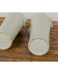 Tall and Slender Vintage White Porcelain Elephant Handles Altar Vases, Near Pair-16. Asian & Chinese Furniture, Art, Antiques, Vintage Home Décor for sale at FEA Home