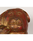 Vintage Pair of Pendant Thai Gilt Wood Mythological Creatures with Red Undertone-10. Asian & Chinese Furniture, Art, Antiques, Vintage Home Décor for sale at FEA Home