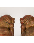 Vintage Pair of Pendant Thai Gilt Wood Mythological Creatures with Red Undertone-14. Asian & Chinese Furniture, Art, Antiques, Vintage Home Décor for sale at FEA Home