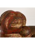 Vintage Pair of Pendant Thai Gilt Wood Mythological Creatures with Red Undertone-7. Asian & Chinese Furniture, Art, Antiques, Vintage Home Décor for sale at FEA Home