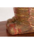Vintage Pair of Pendant Thai Gilt Wood Mythological Creatures with Red Undertone-9. Asian & Chinese Furniture, Art, Antiques, Vintage Home Décor for sale at FEA Home
