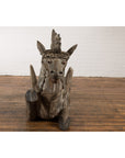 Thai Vintage Painted and Carved Winged Wooden Horse with Striking Expression-13. Asian & Chinese Furniture, Art, Antiques, Vintage Home Décor for sale at FEA Home