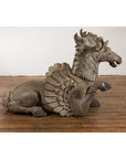 Thai Vintage Painted and Carved Winged Wooden Horse with Striking Expression-15. Asian & Chinese Furniture, Art, Antiques, Vintage Home Décor for sale at FEA Home