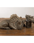 Thai Vintage Painted and Carved Winged Wooden Horse with Striking Expression-17. Asian & Chinese Furniture, Art, Antiques, Vintage Home Décor for sale at FEA Home