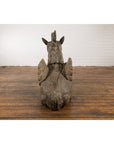 Thai Vintage Painted and Carved Winged Wooden Horse with Striking Expression-18. Asian & Chinese Furniture, Art, Antiques, Vintage Home Décor for sale at FEA Home