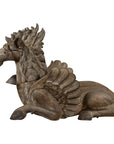 Thai Vintage Painted and Carved Winged Wooden Horse with Striking Expression-1. Asian & Chinese Furniture, Art, Antiques, Vintage Home Décor for sale at FEA Home